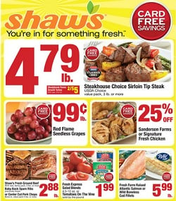 Shaw's Circular 07/19/13-07/25/13. Steakhouse Choice Sirloin Tip Steak