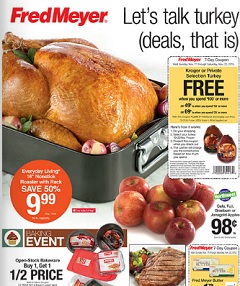 FredMeyer Weekly Ad 11/17/13-11/23/13. Nonstick Roaster with Rack or Turkey Offer