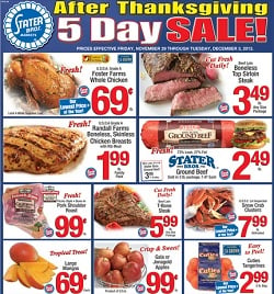 Stater Bros Weekly Ad 11/29/13-12/03/13. Foster Farms Whole Chicken Sale