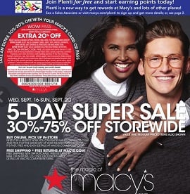 Macy's weekly sales ad
