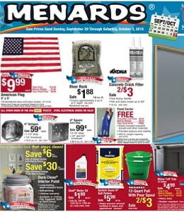 Menards Ad 09/20 - 10/03/2015. 3&#39;x5&#39; American Flag