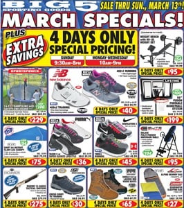 Big 5 Weekly Ad 3/6-3/13/2016