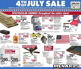 Menards Ad Deals June 25 July 4 2017 4th Of July Sale