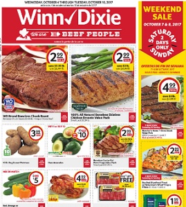Winn Dixie Weekly Sale Ad 10/4-10/10/2017