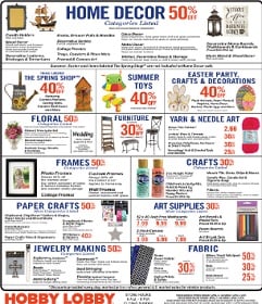 Hobby Lobby Weekly Ad 4/2-4/8/2017